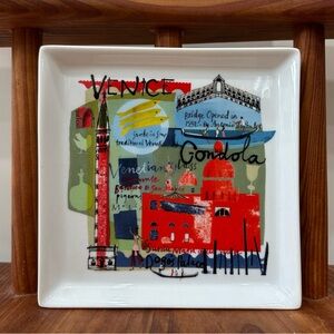 Crate & Barrel Road Trip Cities Square Plate Venice